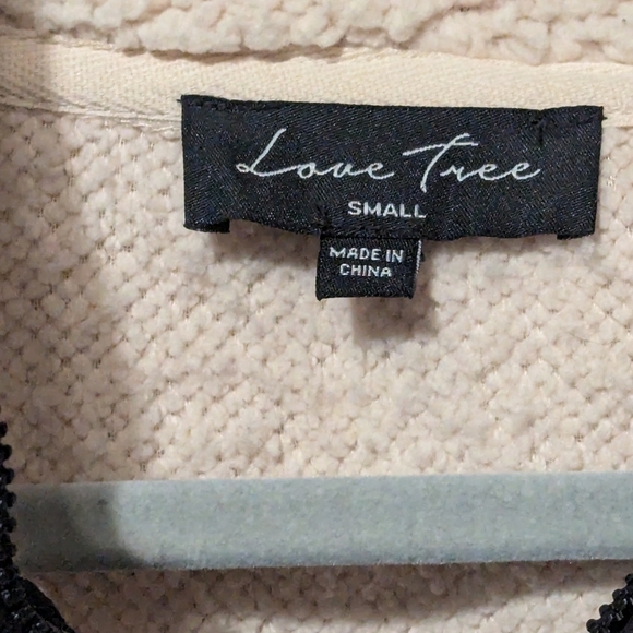 Love Tree small pullover fluffy Sherpa cream - Picture 2 of 3